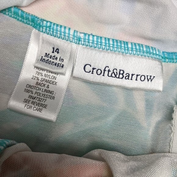 Croft & Barrow One-Piece Women Swimsuit US 14 Lined Ruched Floral Vibrant - Picture 10 of 10